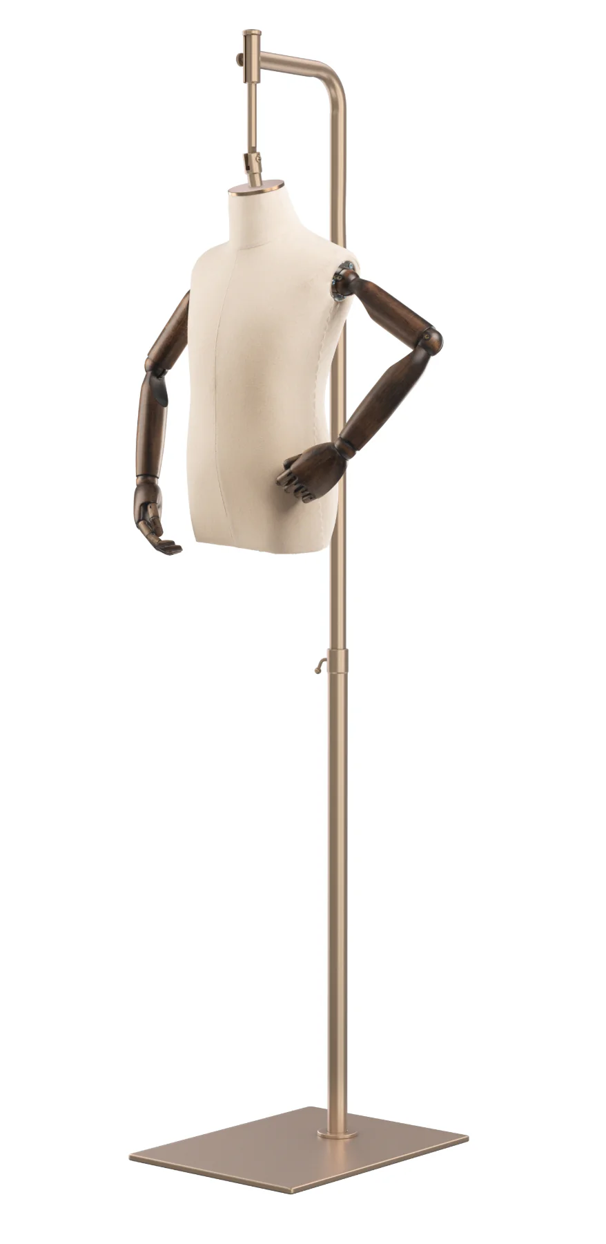 Child Display Dress Form on Metal Hanging Base (Head & Arms Version) - Image 20