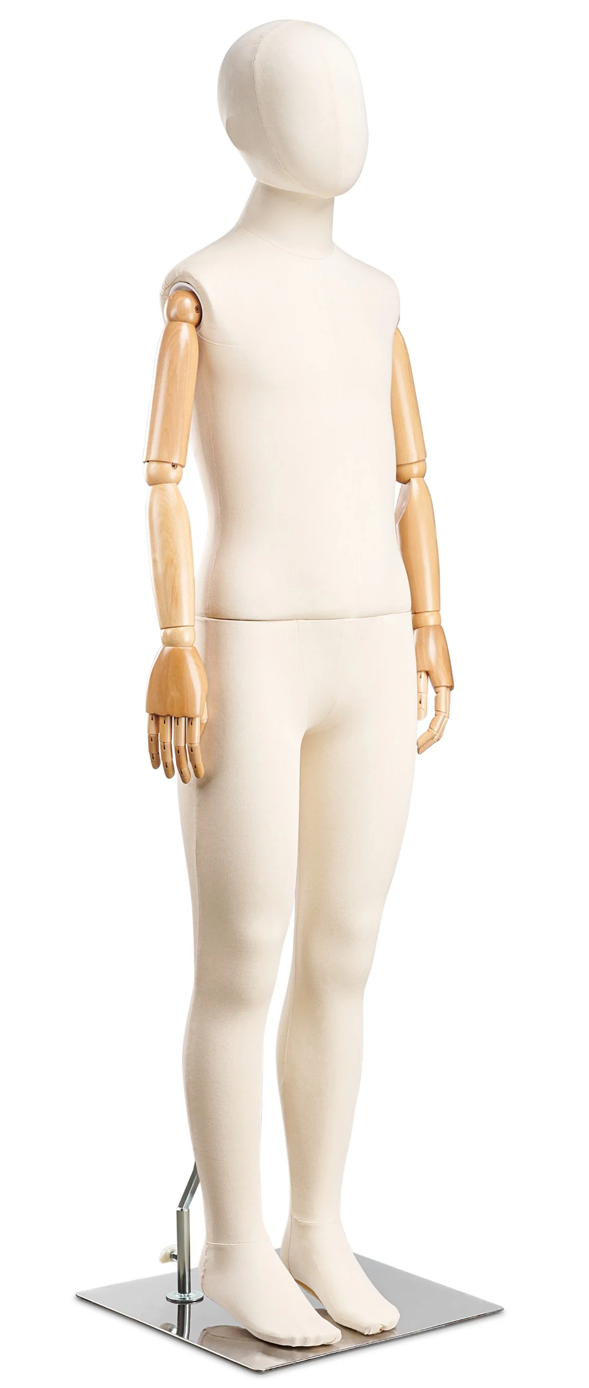 Child Fabric Wrapped Mannequin in Standing or Sitting Pose w/ Articulating Arms (WP Series) - Image 3