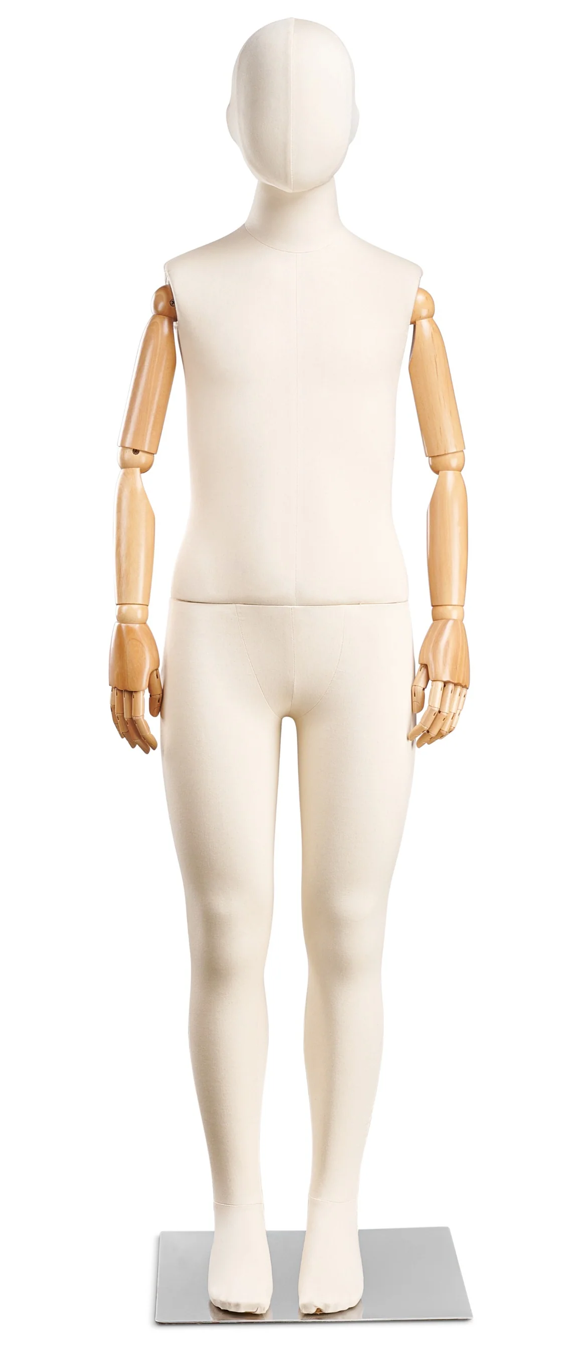 Child Fabric Wrapped Mannequin in Standing or Sitting Pose w/ Articulating Arms (WP Series) - Image 8