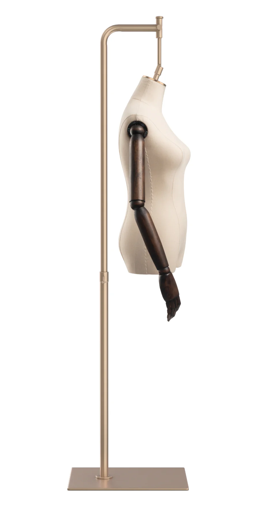 Female Display Dress Form on Metal Hanging Base (Head & Arms Version) - Image 24