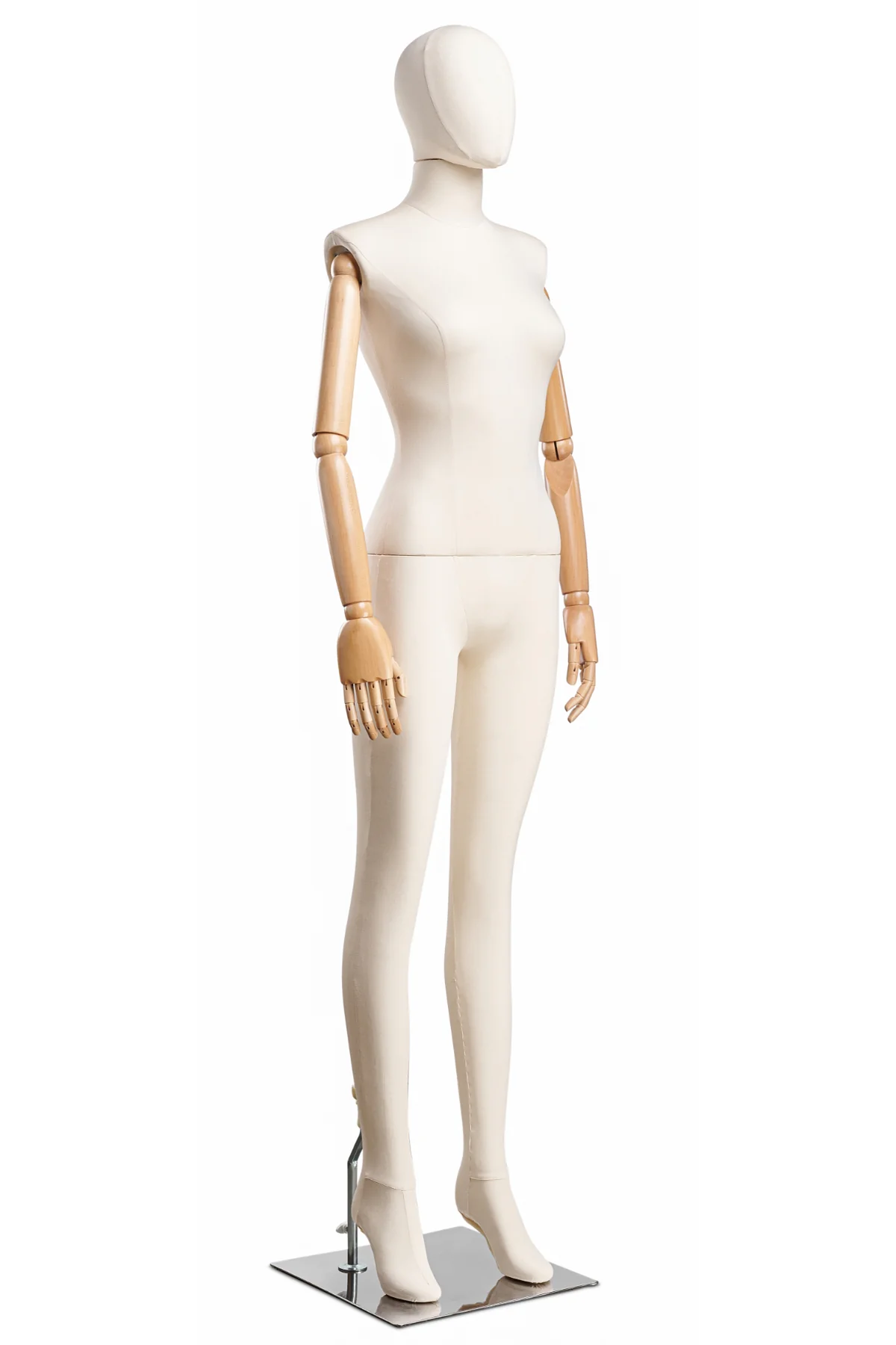 Female Fabric Wrapped Mannequin in Standing or Sitting Pose w/ Articulating Arms (WP Series) - Image 16