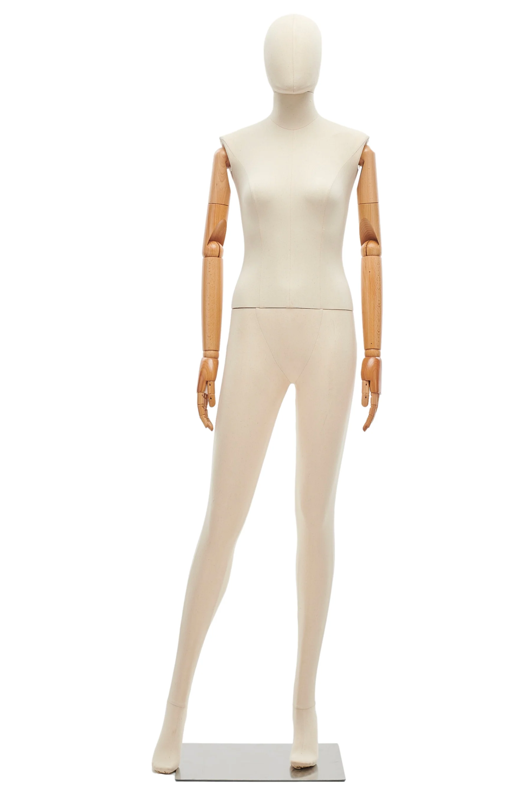 Female Fabric Wrapped Mannequin in Standing or Sitting Pose w/ Articulating Arms (WP Series) - Image 23