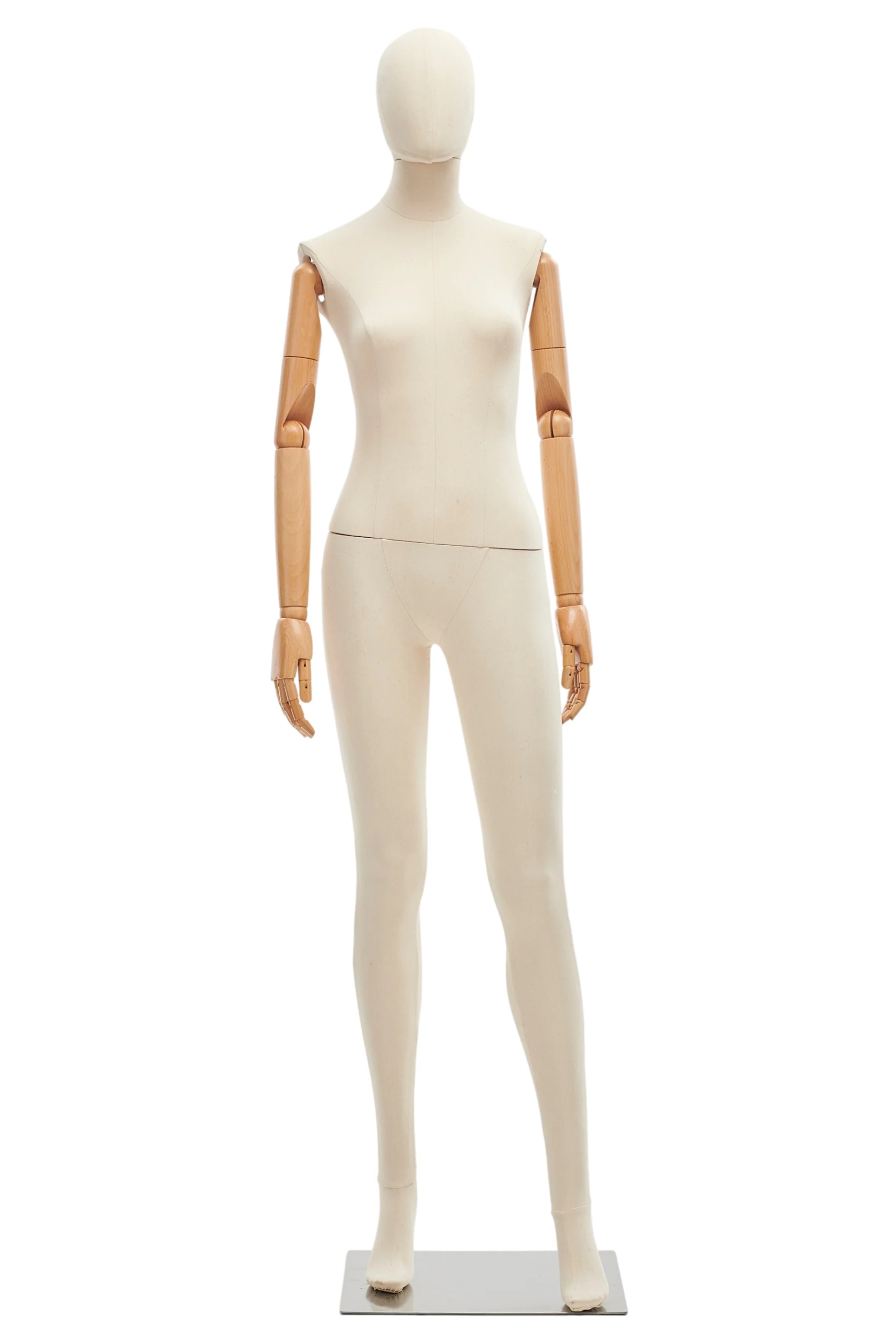 Female Fabric Wrapped Mannequin in Standing or Sitting Pose w/ Articulating Arms (WP Series) - Image 27