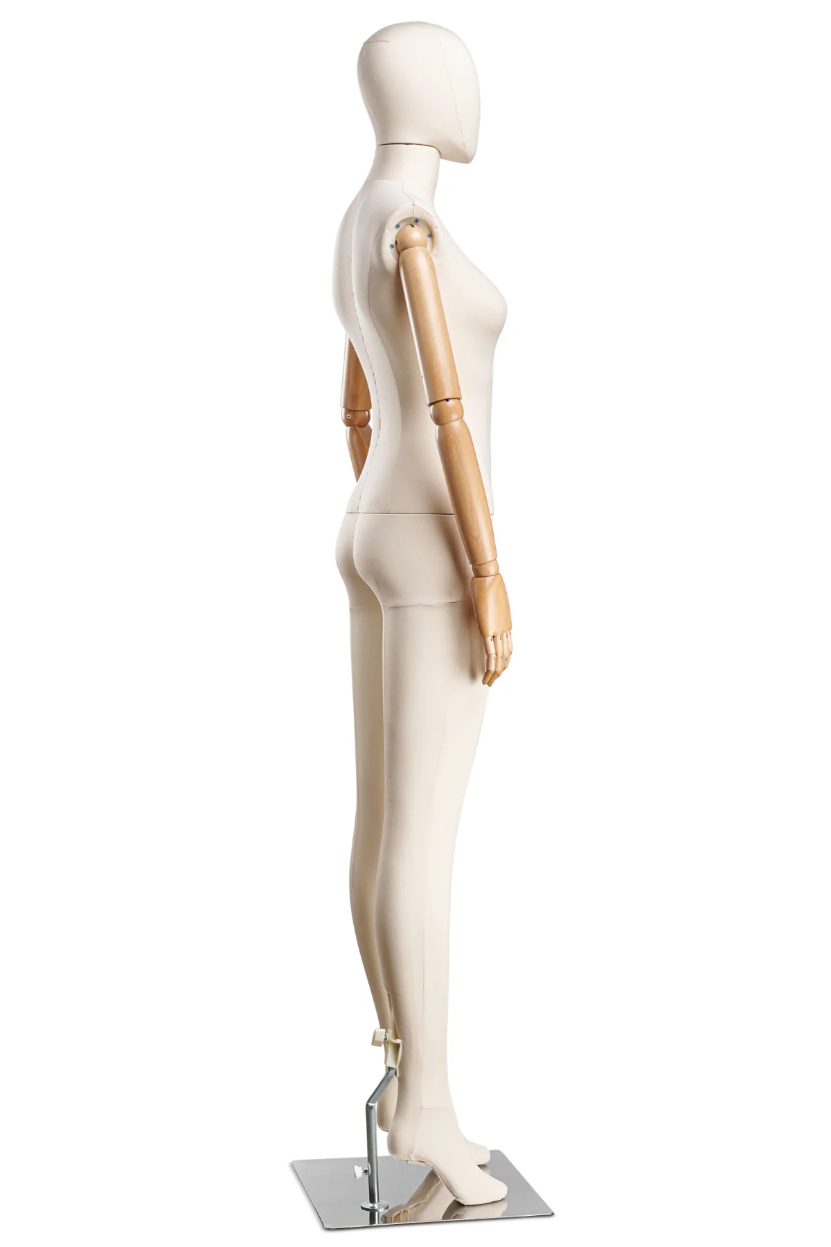 Female Fabric Wrapped Mannequin in Standing or Sitting Pose w/ Articulating Arms (WP Series) - Image 5