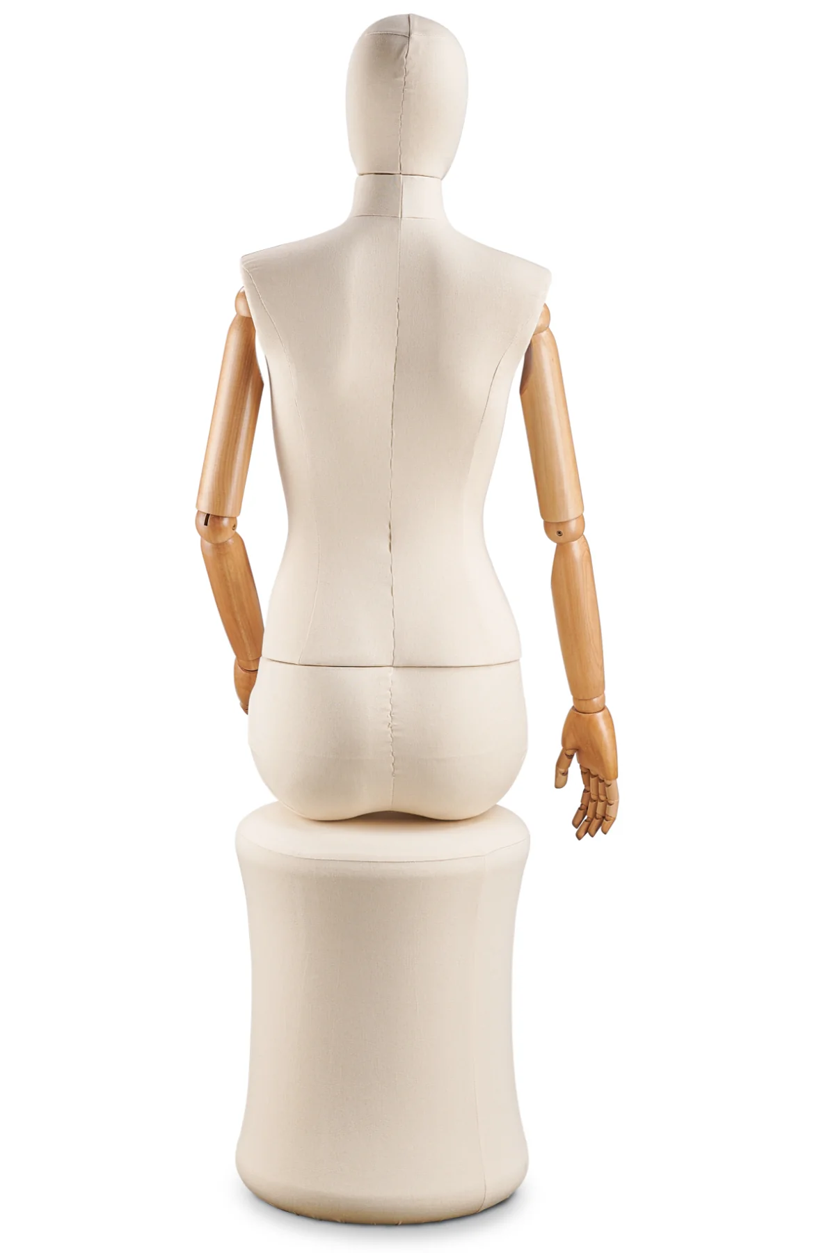 Female Fabric Wrapped Mannequin in Standing or Sitting Pose w/ Articulating Arms (WP Series) - Image 53