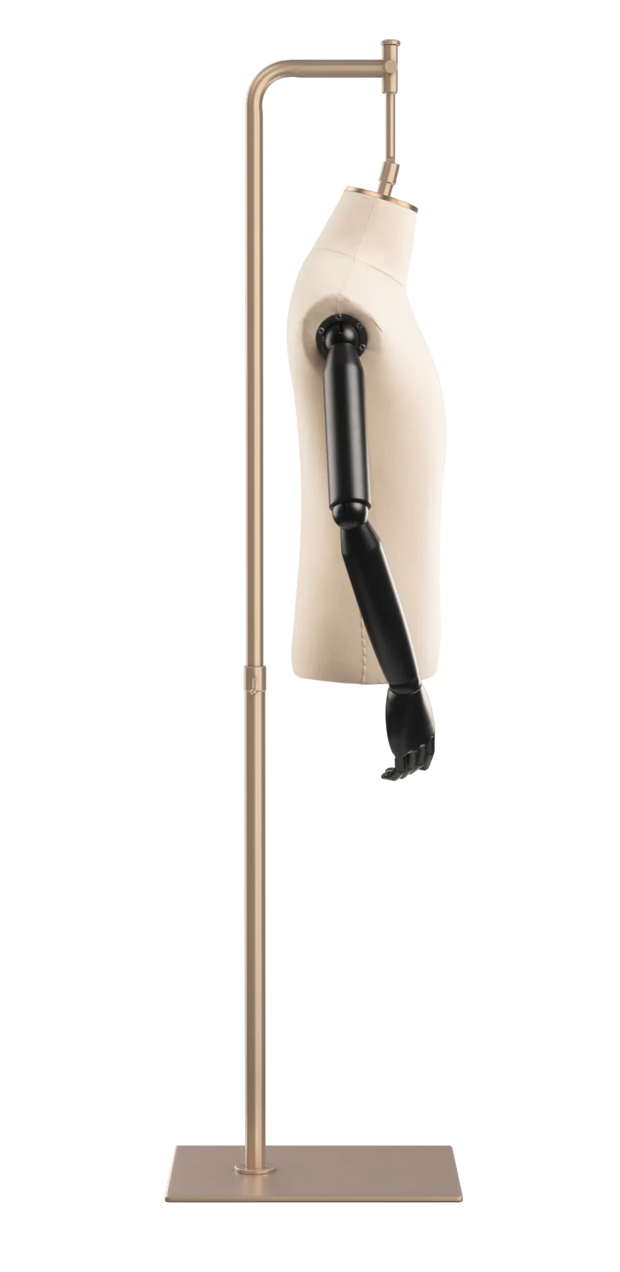 Male Display Dress Form on Metal Hanging Base (Head & Arms Version) - Image 16