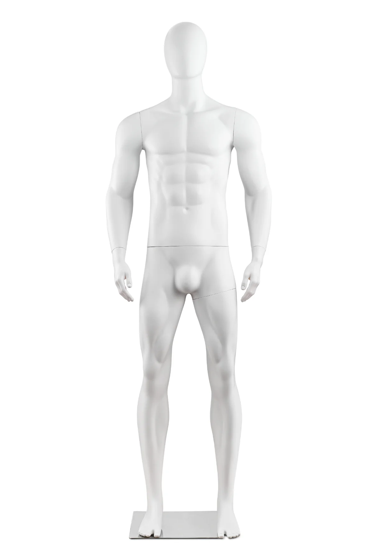 Male Egghead Bodybuilder Full Body Mannequin in Standing Pose (MP Series) - Image 17