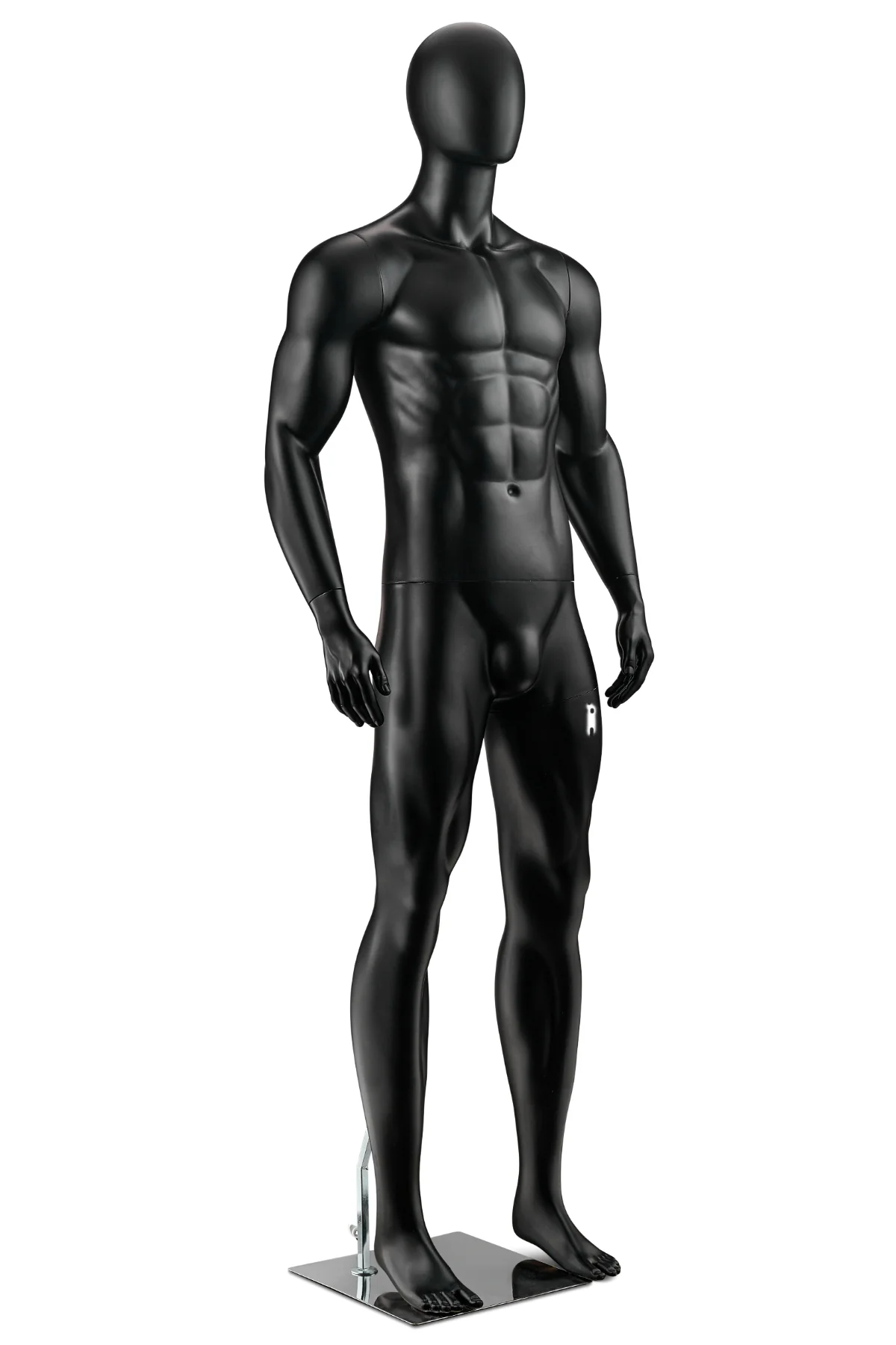 Male Egghead Bodybuilder Full Body Mannequin in Standing Pose (MP Series) - Image 3